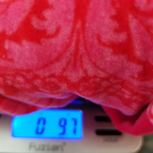 Baby LULU Damask Velvet Holiday Fancy Dress Size 2T Red Pink - Picture 8 of 8